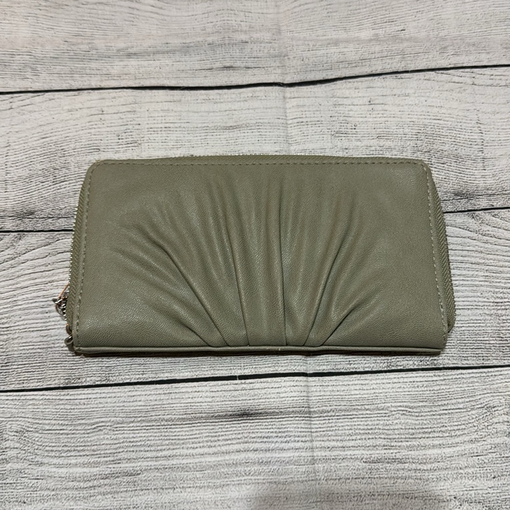 Green Zip-Around Wallet